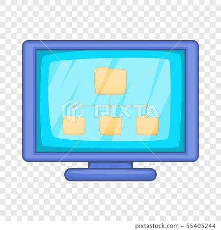 Desktop folders icon, cartoon style 55405244