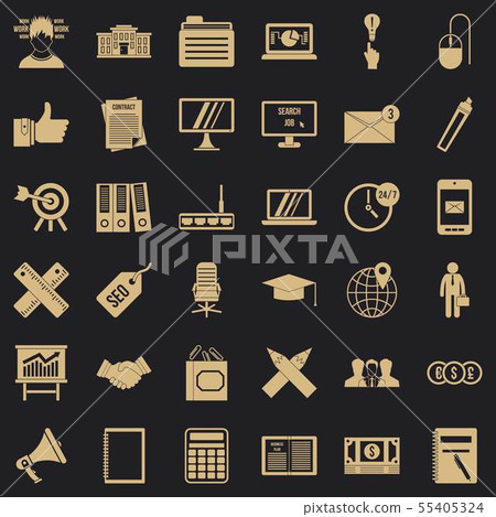 Banking icons set, simle style Banking icons set, simle style 55405324