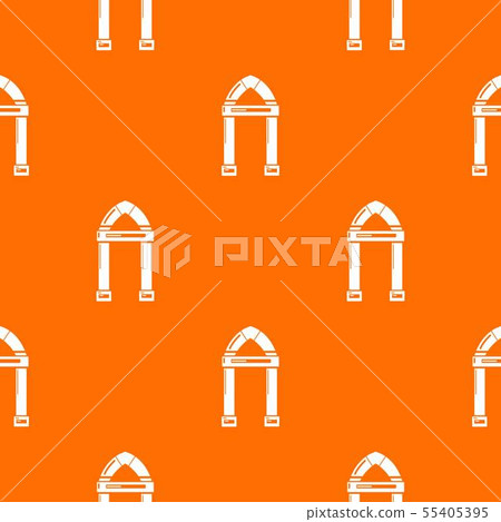 Archway decorative pattern vector orange 55405395