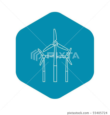 Windmill icon, outline style 55405724