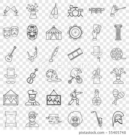 Show icons set, outline style Show icons set, outline style 55405748