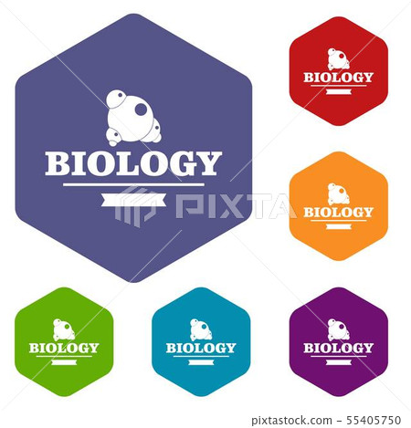 Element biology icons vector hexahedron 55405750