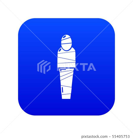 Mummy egypt icon blue vector Mummy egypt icon blue vector 55405753