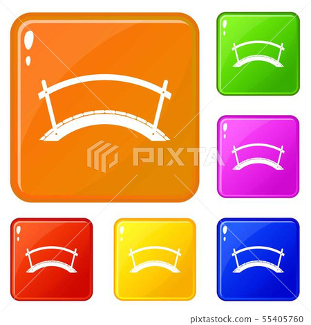 Bridge icons set vector color Bridge icons set vector color 55405760