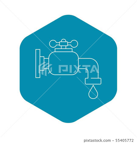 Water tap icon, outline style Water tap icon, outline style 55405772
