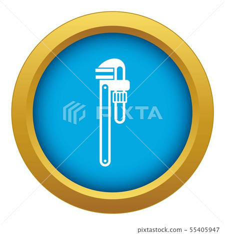 Pipe or monkey wrench icon blue vector isolated Pipe or monkey wrench icon blue vector isolated 55405947