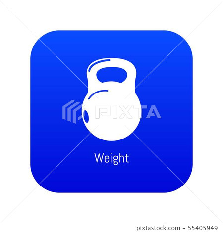 Kettlebell icon blue vector - Stock Illustration [55405949] - PIXTA