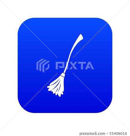 Witches broom icon digital blue 55406018