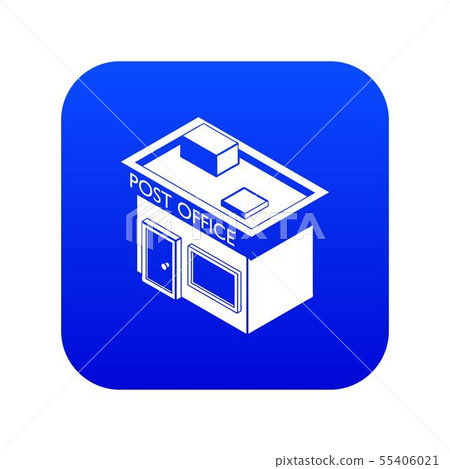 Post office icon blue vector Post office icon blue vector 55406021