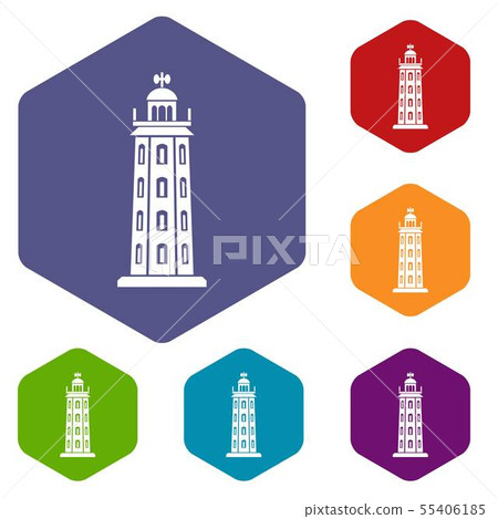 Illuminating icons vector hexahedron Illuminating icons vector hexahedron 55406185