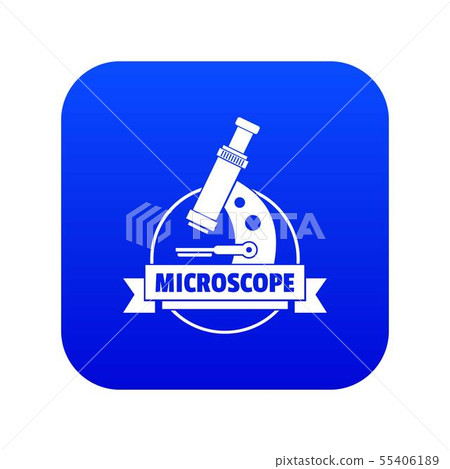 Microscope icon blue vector 55406189
