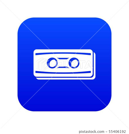 Plastic button icon blue vector Plastic button icon blue vector 55406192