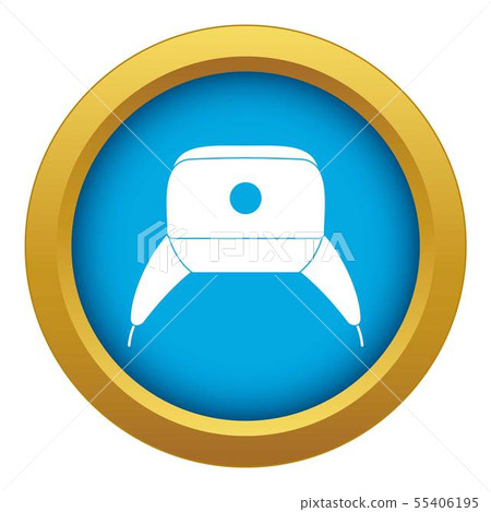Earflap hat icon blue vector isolated Earflap hat icon blue vector isolated 55406195