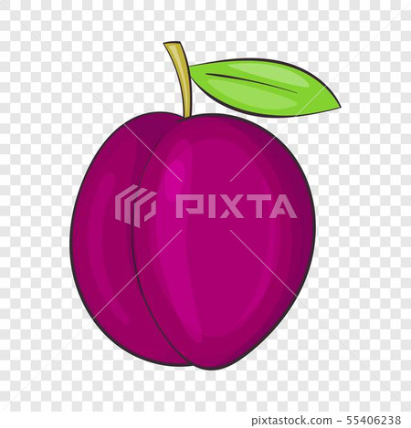 Plum icon, cartoon style Plum icon, cartoon style 55406238