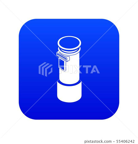 Postal pillar icon blue vector Postal pillar icon blue vector 55406242