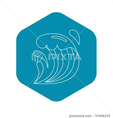 Wave icon, outline style Wave icon, outline style 55406245