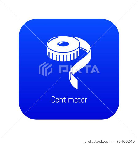 Centimeter icon blue vector 55406249