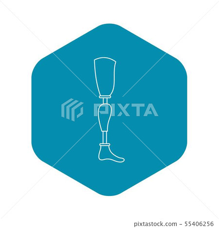 Prosthesis leg icon, outline style 55406256