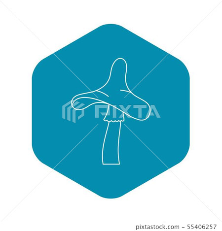 Toxic mushroom icon, outline style 55406257