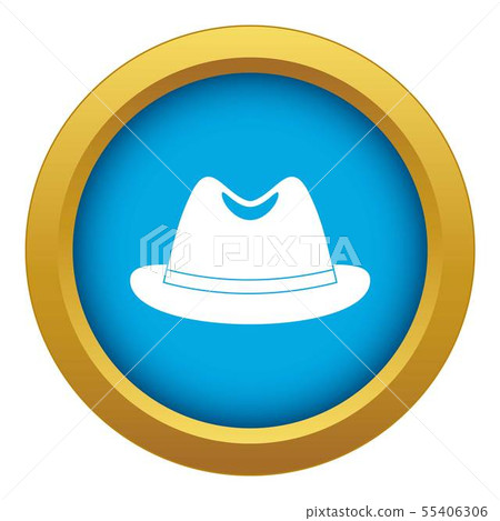Man hat icon blue vector isolated 55406306