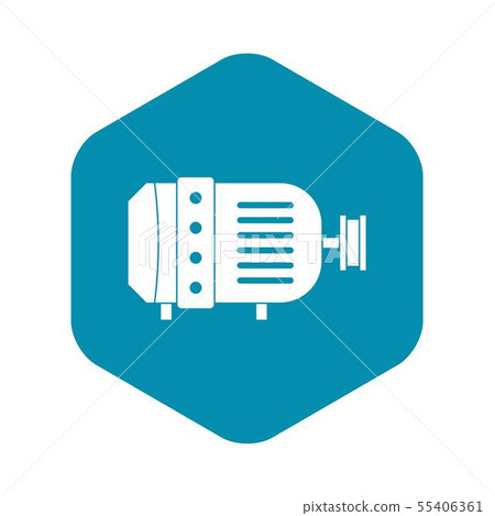 Electric motor icon, simple style 55406361