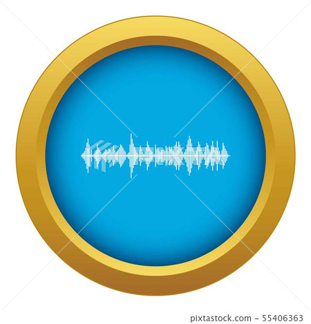 Musical pulse icon blue vector isolated Musical pulse icon blue vector isolated 55406363