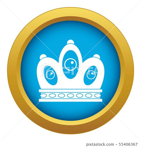 Queen crown icon blue vector isolated Queen crown icon blue vector isolated 55406367