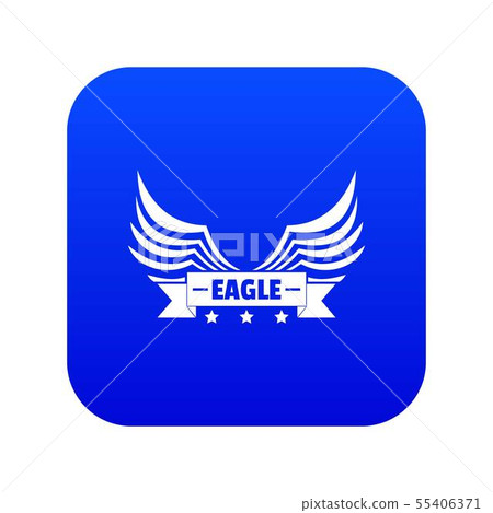 Eagle wing icon blue vector Eagle wing icon blue vector 55406371