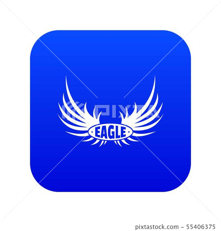 Bird wing icon blue vector Bird wing icon blue vector 55406375