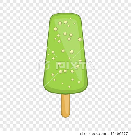 Green ice cream icon, cartoon style Green ice cream icon, cartoon style 55406377
