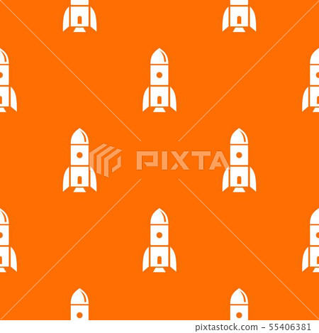 Rocket astronomy pattern vector orange Rocket astronomy pattern vector orange 55406381