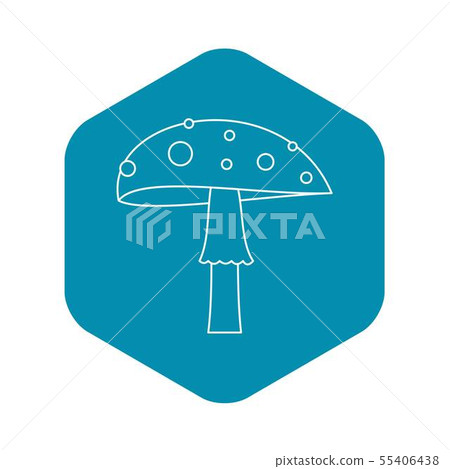 Amanita icon, outline style 55406438