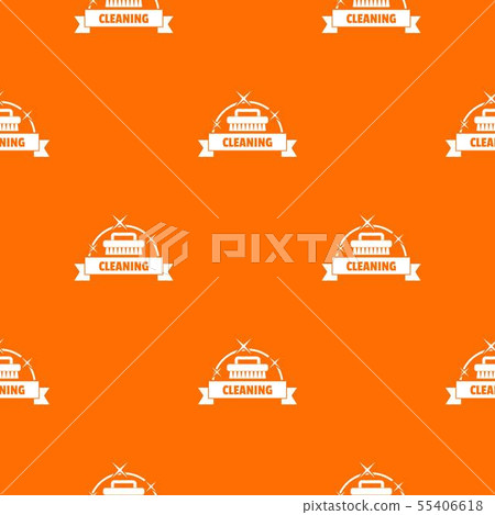 Cleaning house pattern vector orange Cleaning house pattern vector orange 55406618