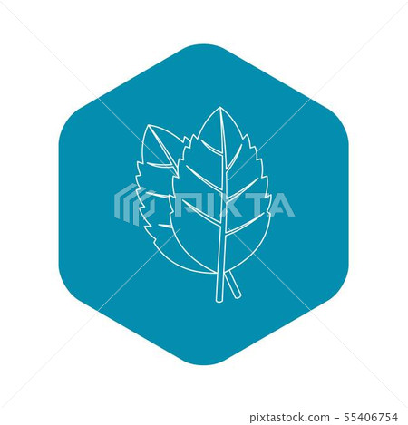 Basil leaves icon, outline style 55406754