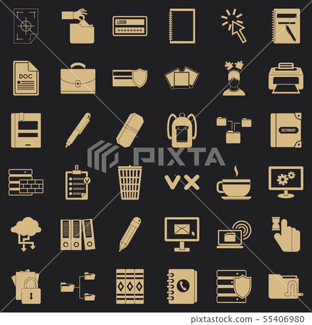 Information icons set, simle style 55406980