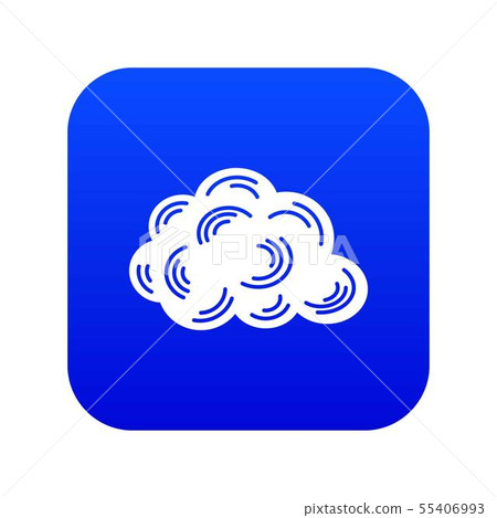 Cloud icon blue vector 55406993