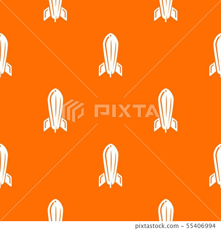 Rocket travel pattern vector orange 55406994