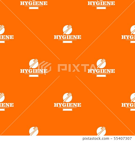 Hygiene mouth pattern vector orange Hygiene mouth pattern vector orange 55407307