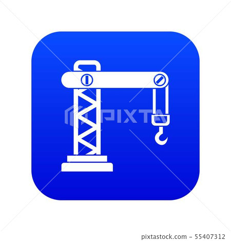 Crane icon digital blue Crane icon digital blue 55407312
