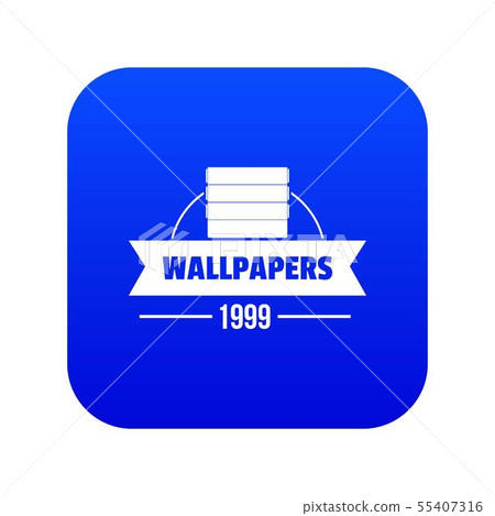 Wallpaper icon blue vector 55407316