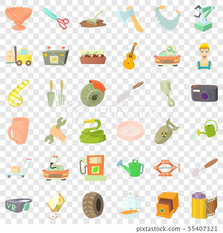 Good craft icons set, cartoon style 55407321