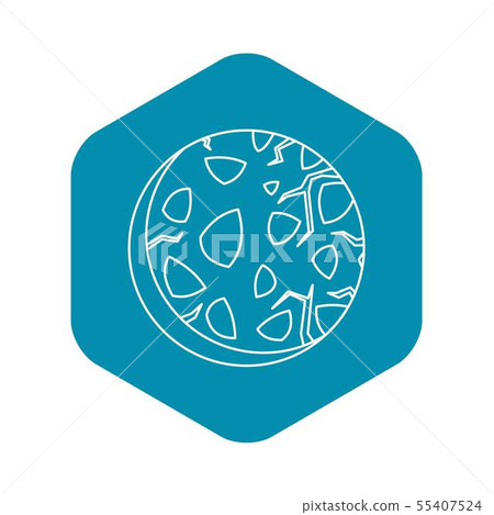 Rocky planet icon, outline style 55407524