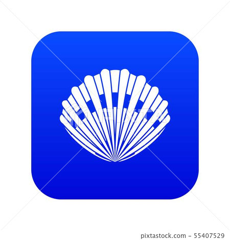 Pearl shell icon digital blue - Stock Illustration [55407529] - PIXTA
