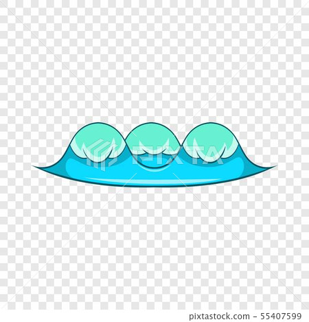 Wave with foam icon, cartoon style Wave with foam icon, cartoon style 55407599