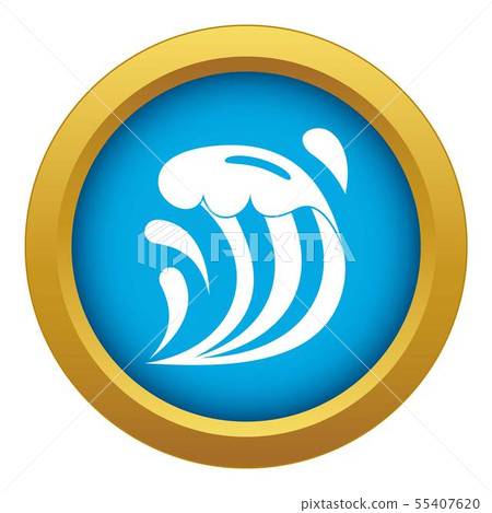 Wave icon blue vector isolated - Stock Illustration [55407620] - PIXTA