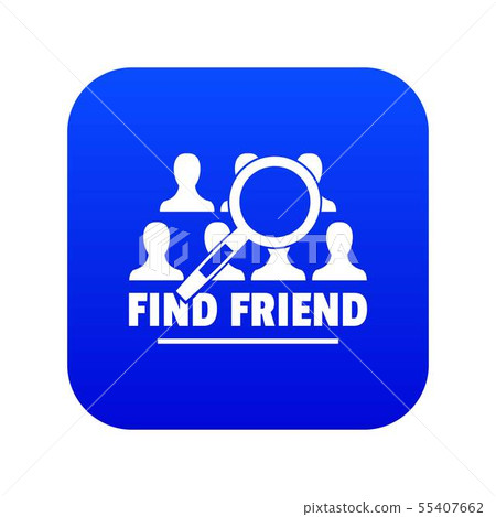 Find friends icon blue vector - Stock Illustration [55407662] - PIXTA