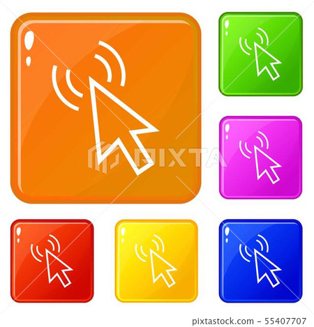 Click icons set vector color 55407707