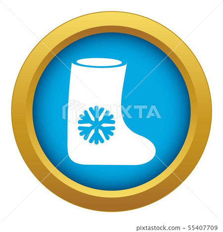 Felt boots icon blue vector isolated 55407709