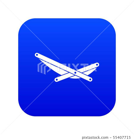 Beach chaise icon digital blue 55407715