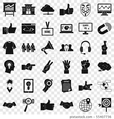 Good gesture icons set, simple style Good gesture icons set, simple style 55407736